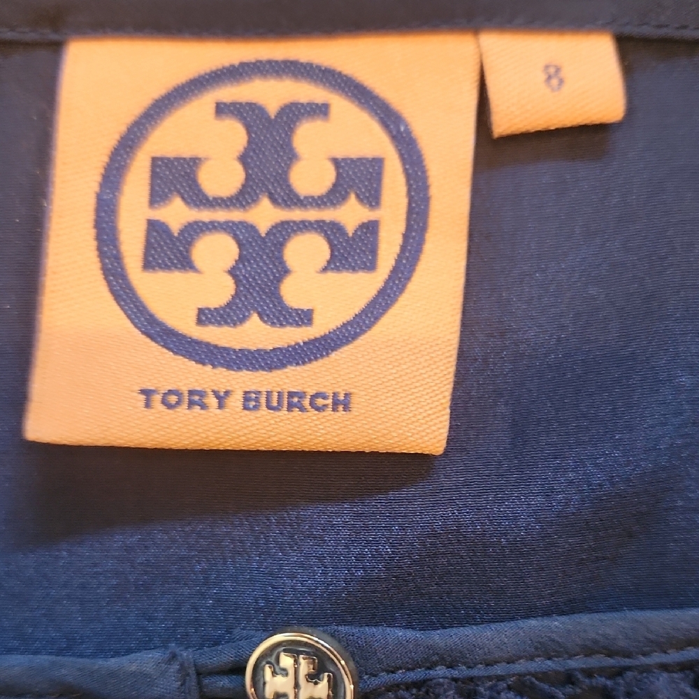 Tory Burch Navy Lace Women's Blouse - Picture 3 of 6